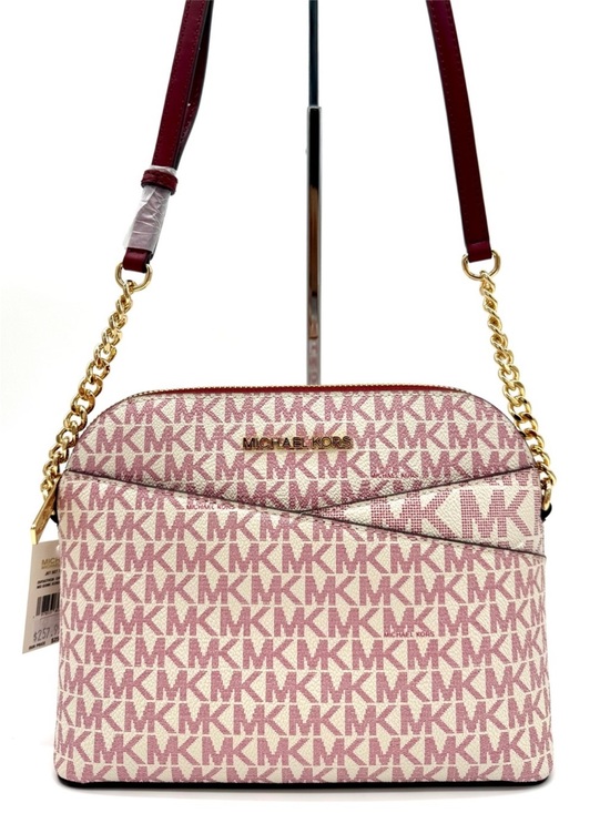 Michael Kors Handbags - Michael Kors Medium Dome Jet Set Travel Xbody Bag Cherry Multi